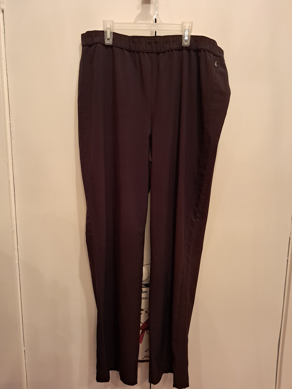 Zenergy By Chico's Women's Straight Leg Button Up Pants in Dark Brown